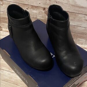 Rockport Sleek Black Ankle Booties